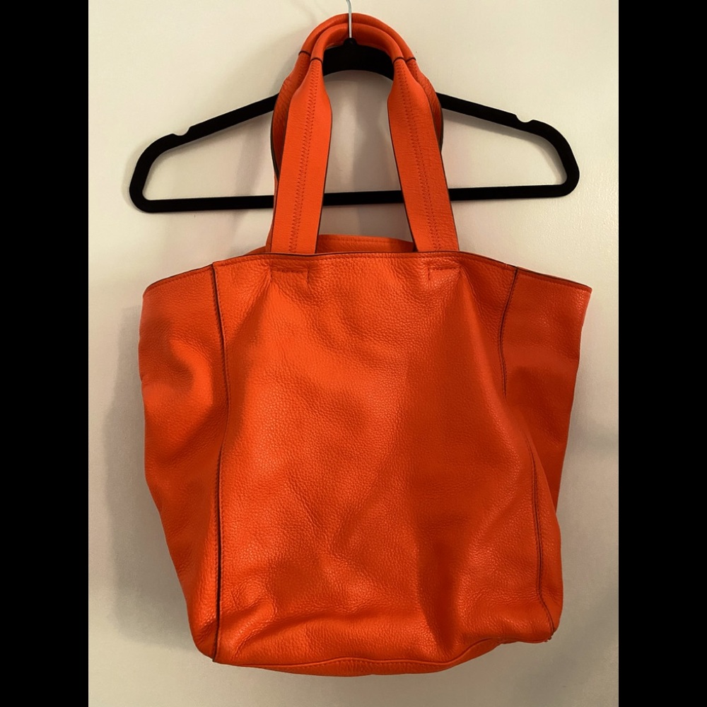 GAP Orange Leather Tote